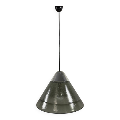 Lampe suspendue en verre en forme de cône Peill & Putzler, Allemagne