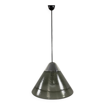 Peill & Putzler cone shaped glass hanging lamp, Germany