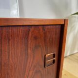 Rosewood sideboard with sliding doors – Mid-Century Modern