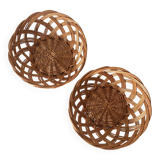 Vintage woven wicker baskets