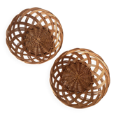 Vintage woven wicker baskets