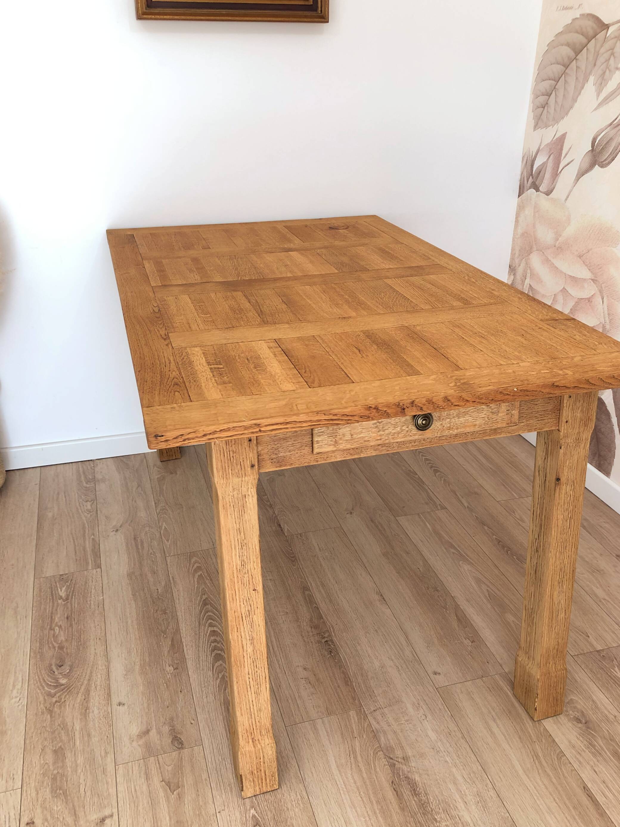 Vintage solid oak farmhouse table
