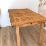 Vintage solid oak farmhouse table