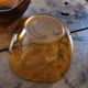 Pair of vintage amber and honey glass salad bowls – 1970s-80s