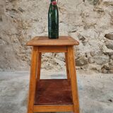 Antique Oak Stool – Side Table (1930s)