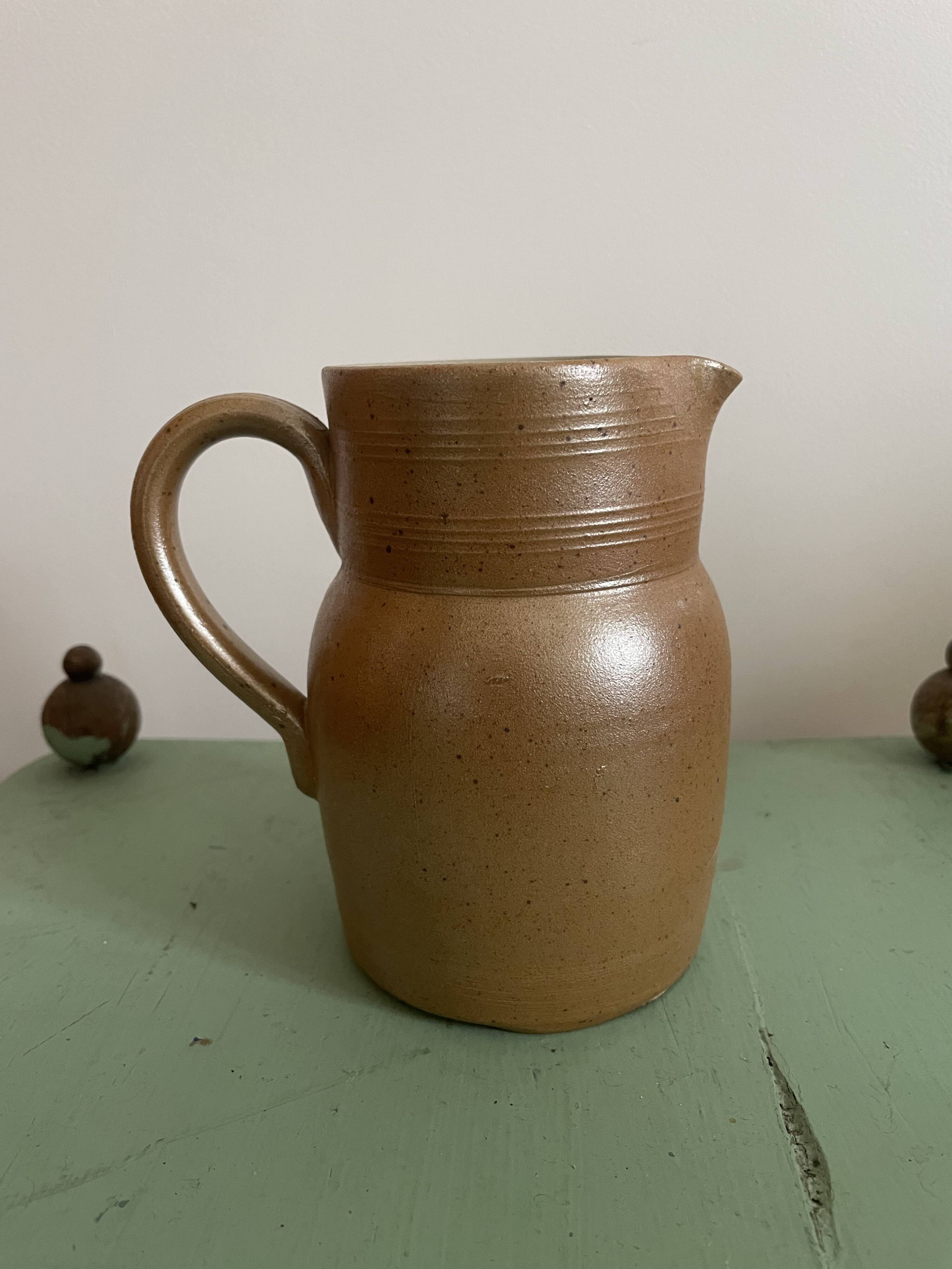 Small old Berry sandstone pitcher
