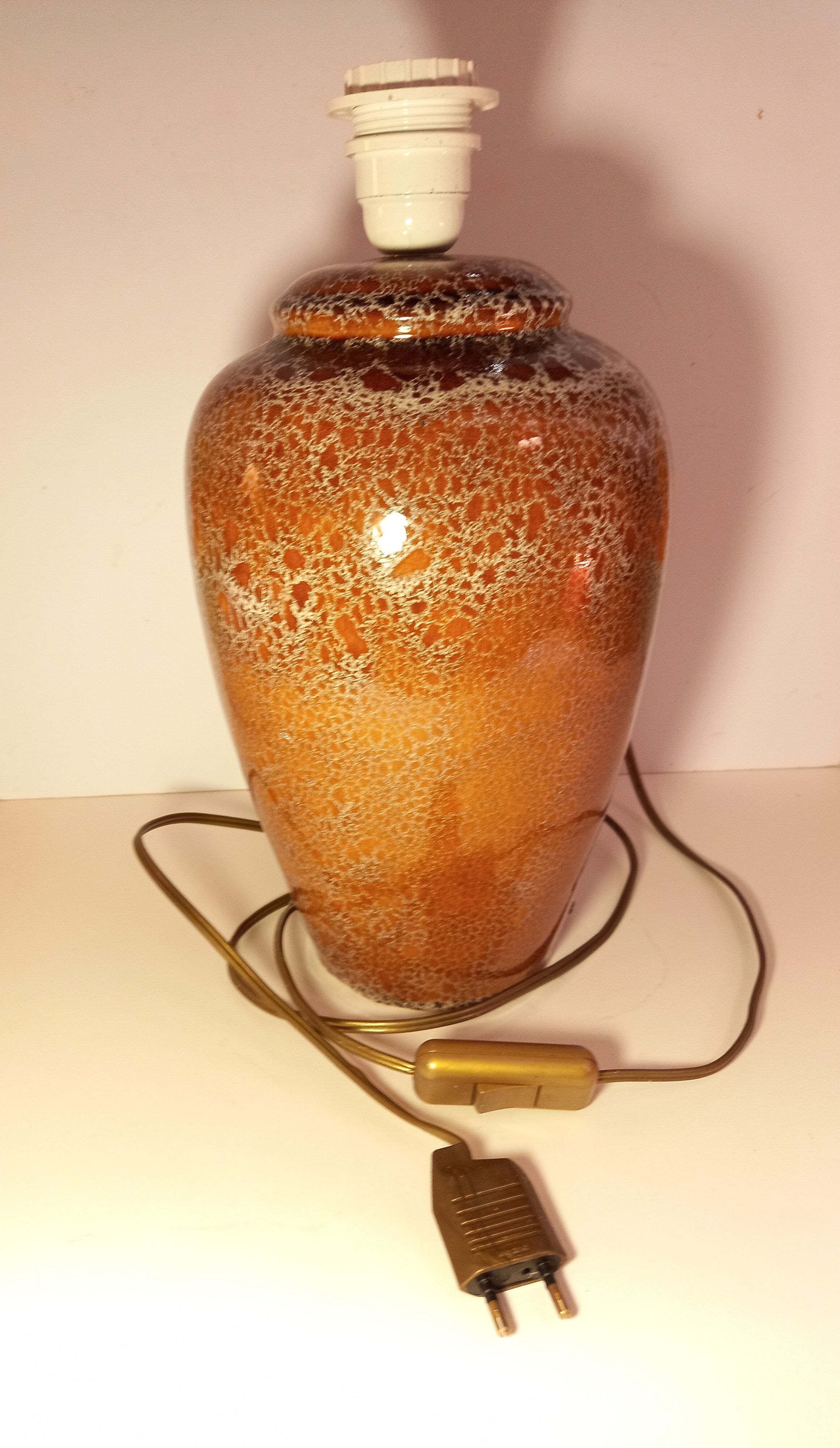 Enamelled sandstone lamp foot 70/80