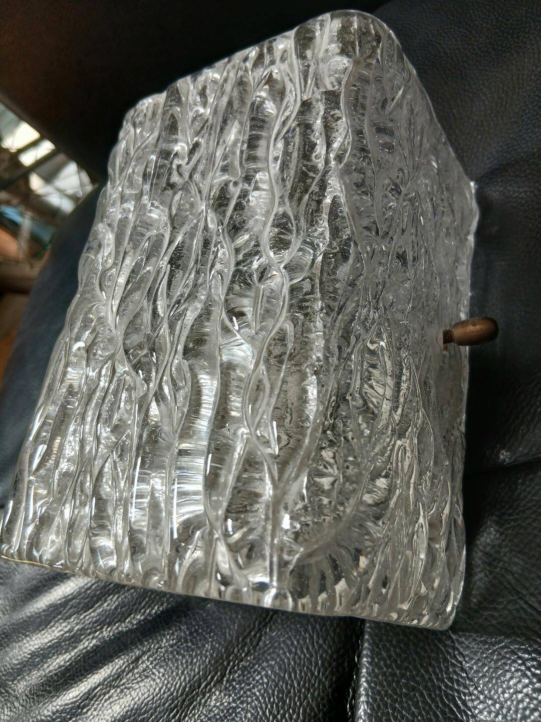 small wall lamp in Murano ice glass