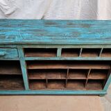 Ancien comptoir de marchand en teck birman