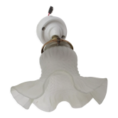 Ancienne applique murale 45° tulipe blanche volantée