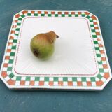 Vintage checkered ceramic trivet