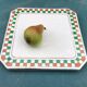 Vintage checkered ceramic trivet