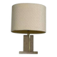 Lampe années 70 en travertin et laiton