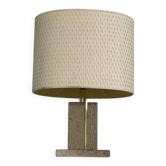 1970s lamp in travertine and brass