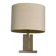 Lampe années 70 en travertin et laiton