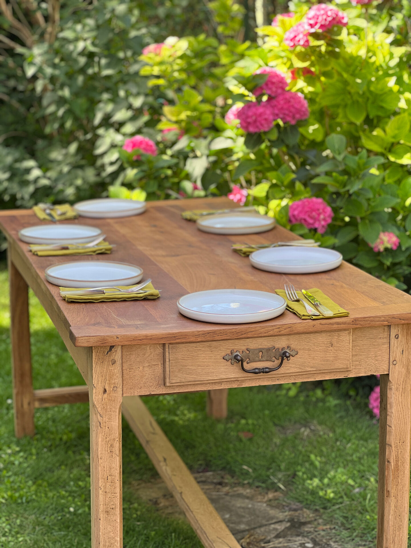 Farm table - solid oak light wood
