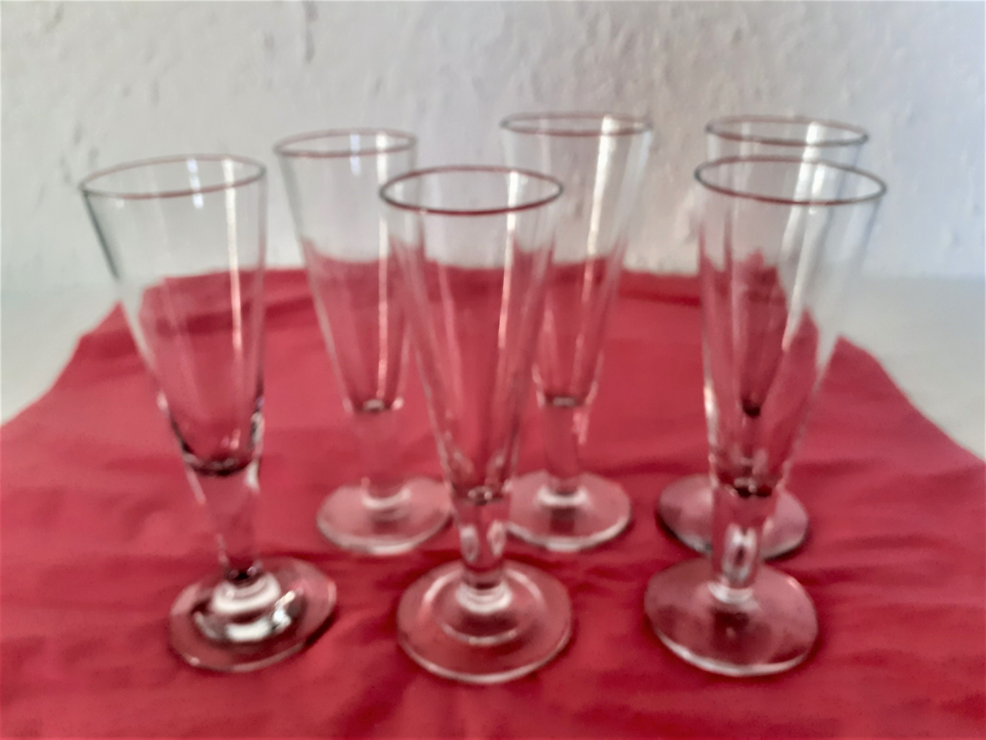 6 flutes champagne glasses