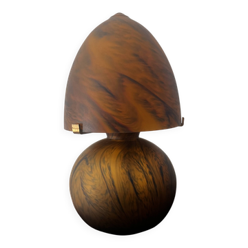 Lampe champignon pâte de verre