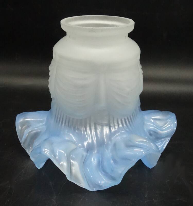 Blue draped decorative tulip - glass