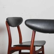 Set of 4 vintage wooden chairs in Scandinavian style, 1960.