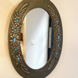 Oval Flower Mirror