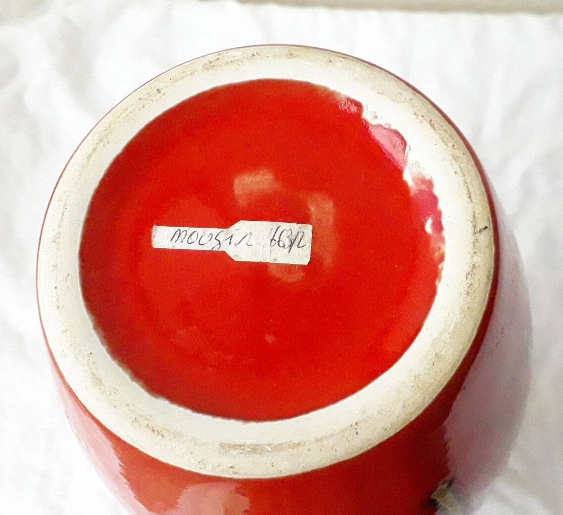 Vase céramique rouge