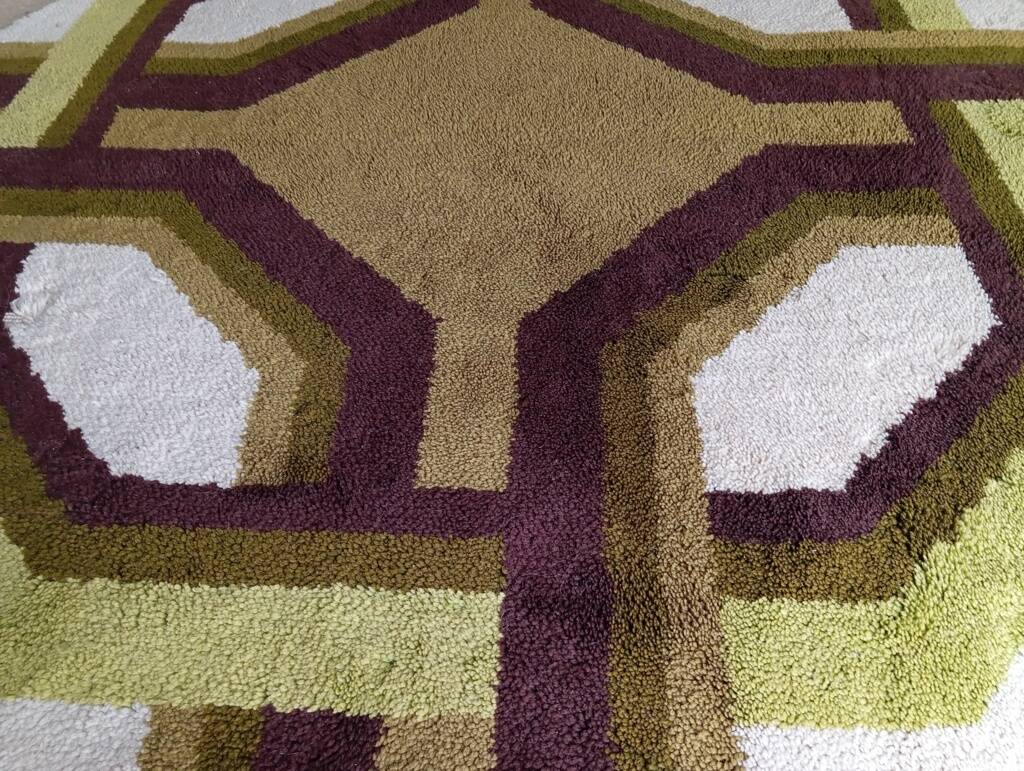 Tapis space age en laine, années 70