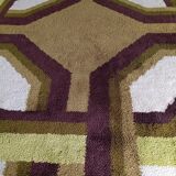 Tapis space age en laine, années 70