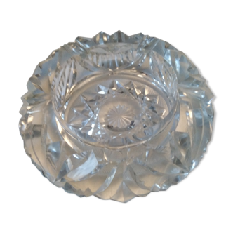 Vintage carved Crystal ashtray