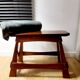 Vintage houten authentiquek zitbankje, 70 cm