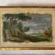 Miniature enhanced engraving, under glass, late 18th century painting, Netherlands