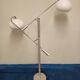 Lampadaire seventies en aluminium et chrome