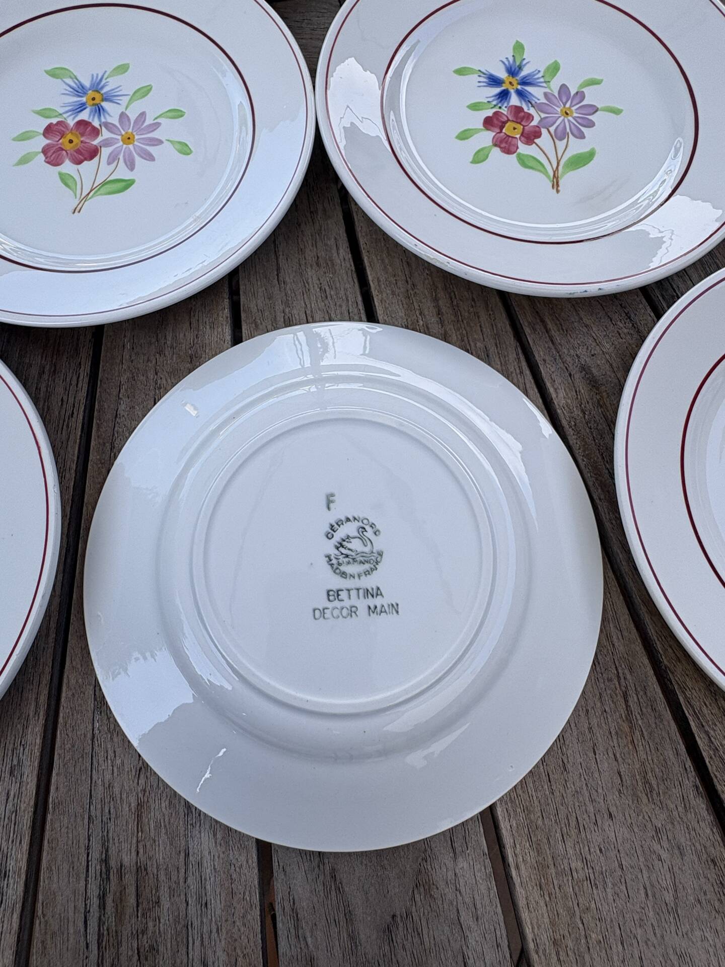 Saucière et assiettes à dessert Ceranord