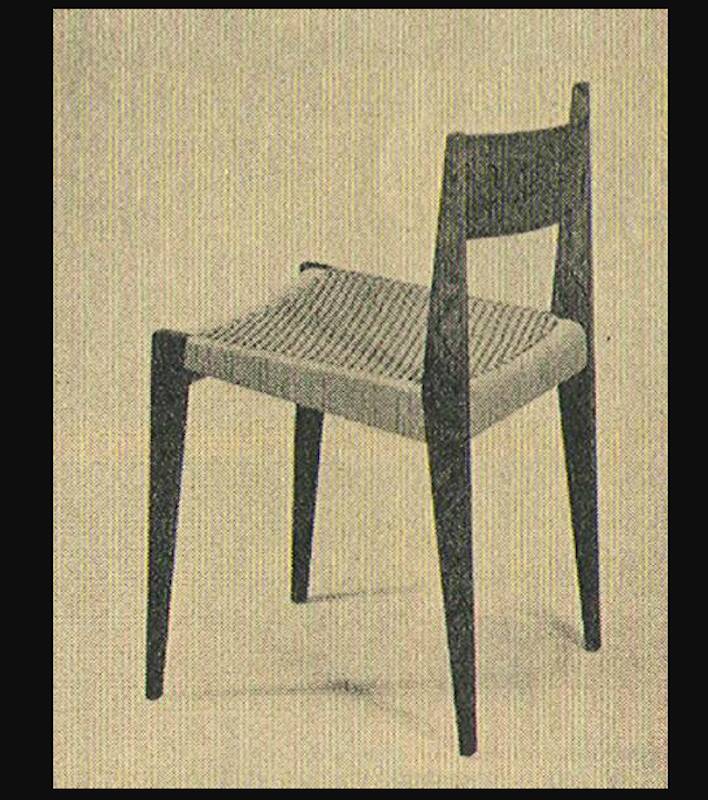 Ensemble de chaises de salle à manger minimalistes danoises en teck modèle Pia avec sièges en corde à papier par Poul Cadovius pour Royal Persiennen, 1958.