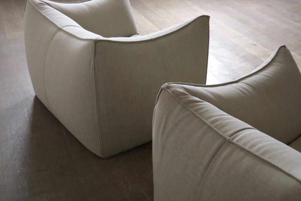 Canapé et le fauteuil Bambole de Mario Bellini pour B&B Italia, années 1970.