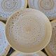 Set of 6 flat plates in stoneware Niderviller model Fauve from the 60s/70s.