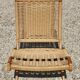 Pair of Mid-Century Modern folding chairs in beech and paper cord by Ebert Wels.