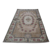 Vintage Turkish Oushak rug 114x212 cm