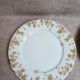 Set of 6 vintage French porcelain plates – pink floral design