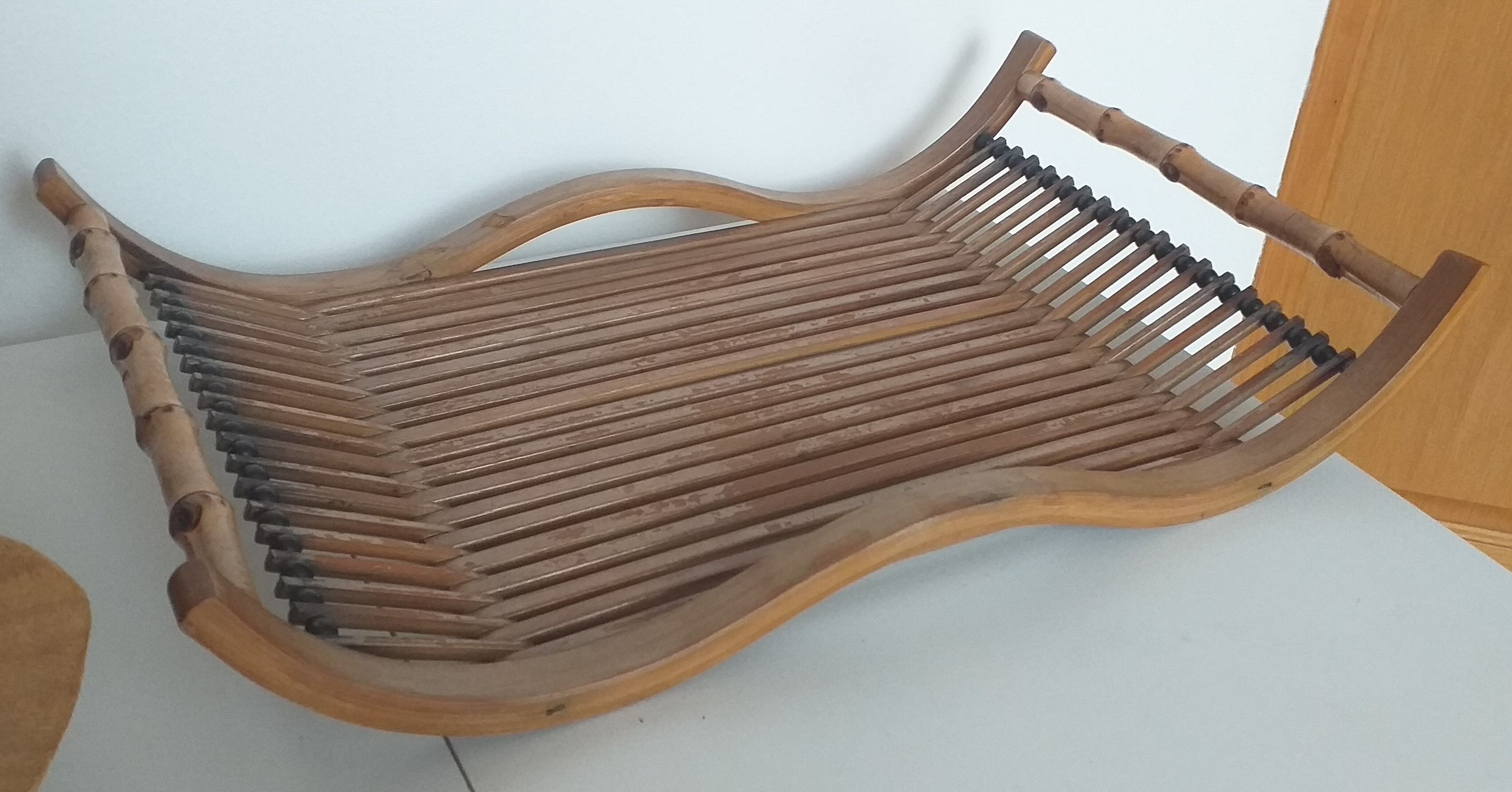 Wooden and bamboo tray