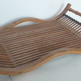 Wooden and bamboo tray