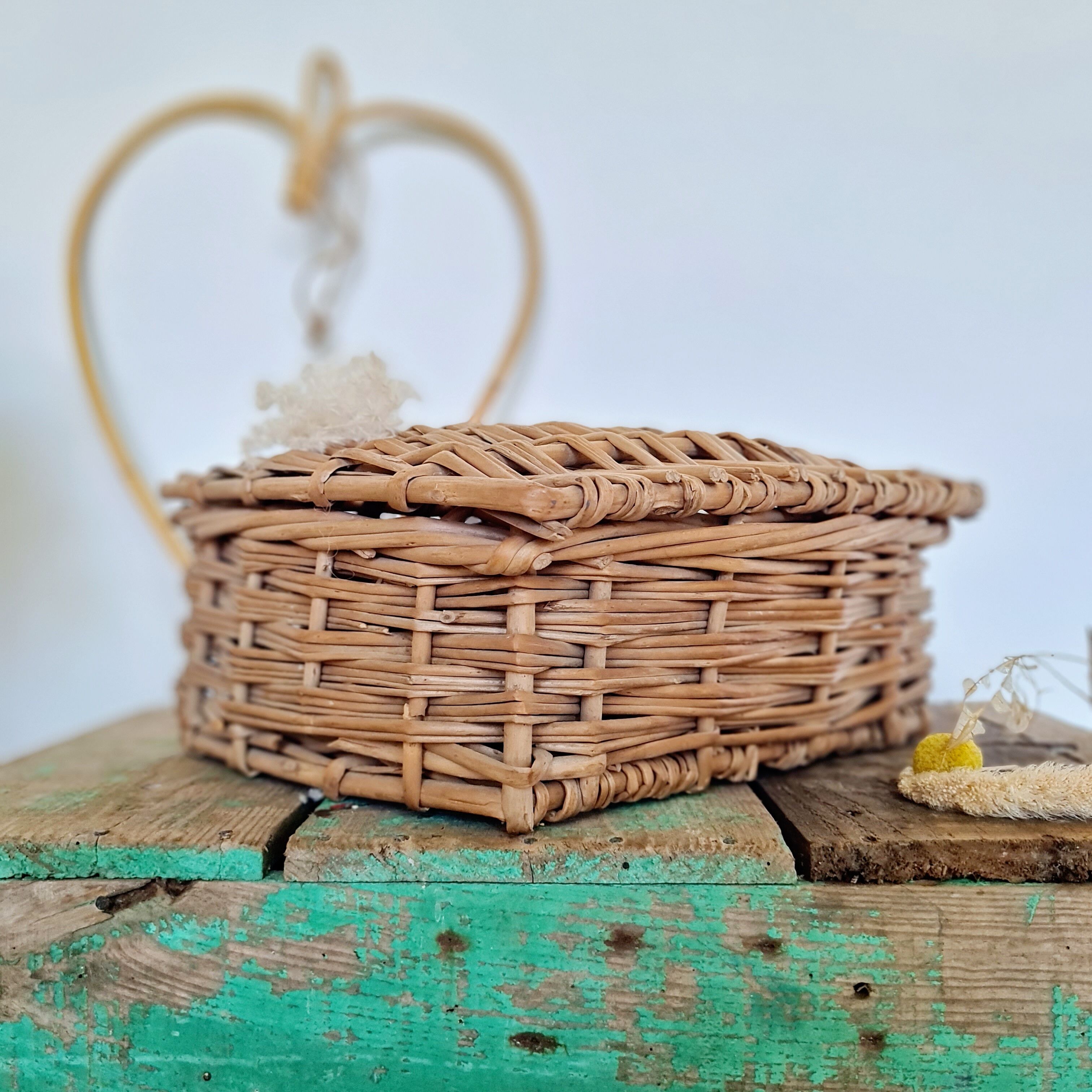 Vintage rattan trunk