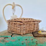 Vintage rattan trunk