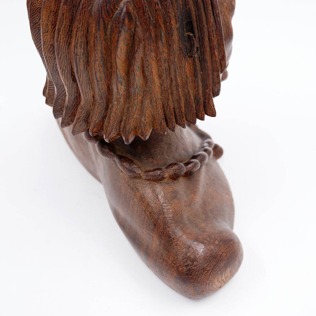 African bust of Joseph Bansimba carved in wenge - 20th century