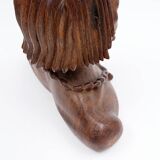 African bust of Joseph Bansimba carved in wenge - 20th century