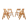 Suite of 4 Scandinavian folding chairs 1970s