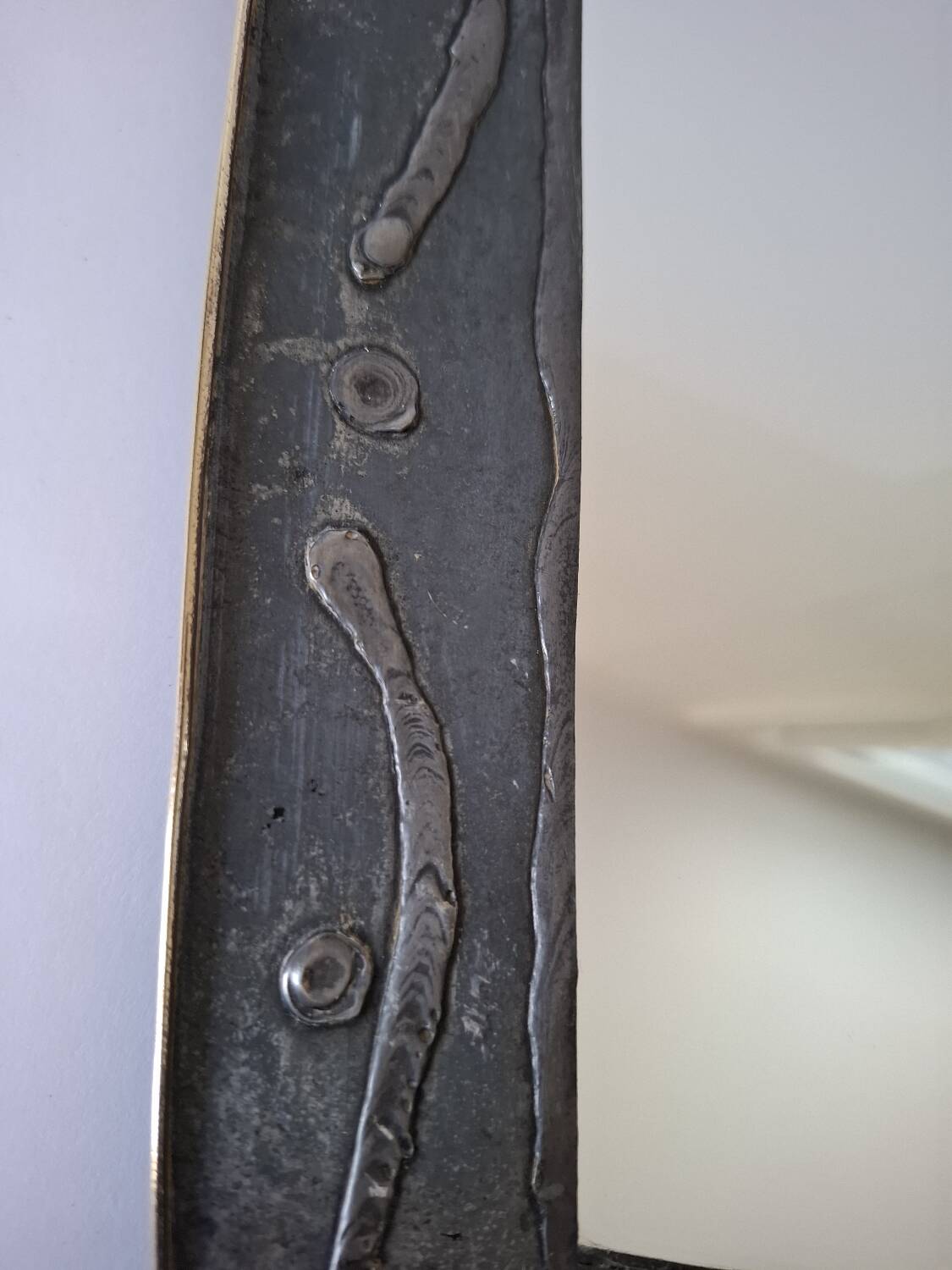 Vintage brutalist mirror