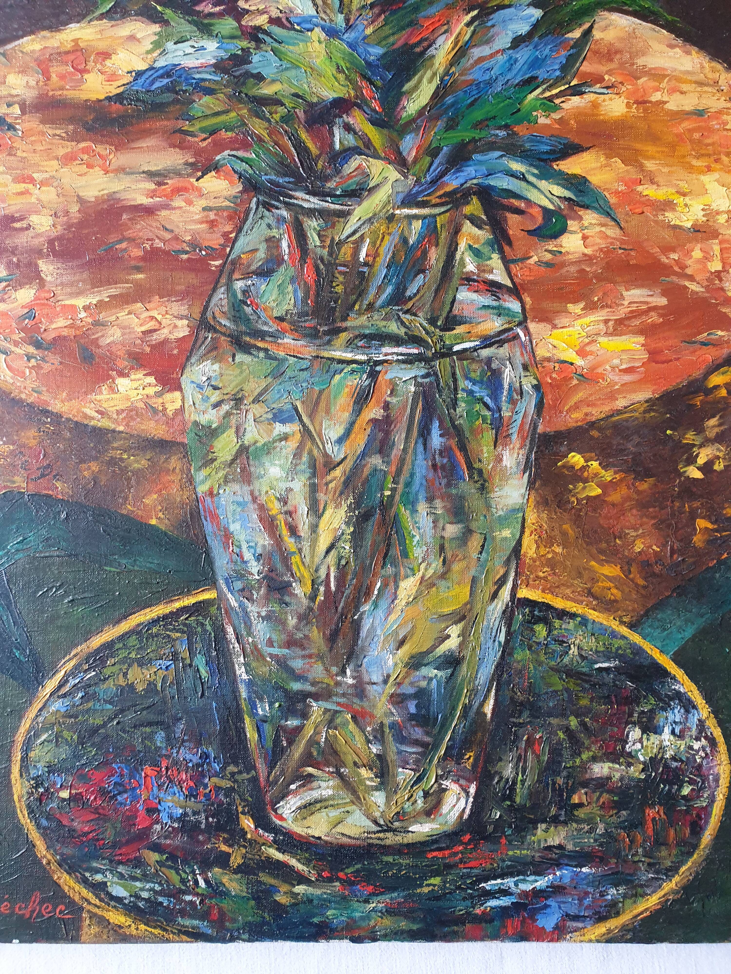 Painting of red flowers