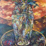 Painting of red flowers