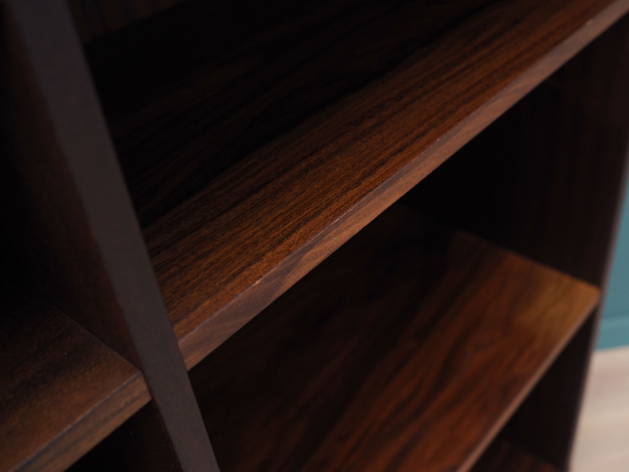 Mahogany bookcase, Danish design, 70's, production: Denmark